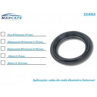 Retentor Manga Eixo Dianteira (RODA) Frontier, Xterra 2.8 MWM 2003 A 2008 [BAC13493]