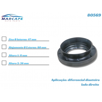 Retentor Lateral Do Diferencial Da Hilux 2005 A 2011 - [BAC80569]