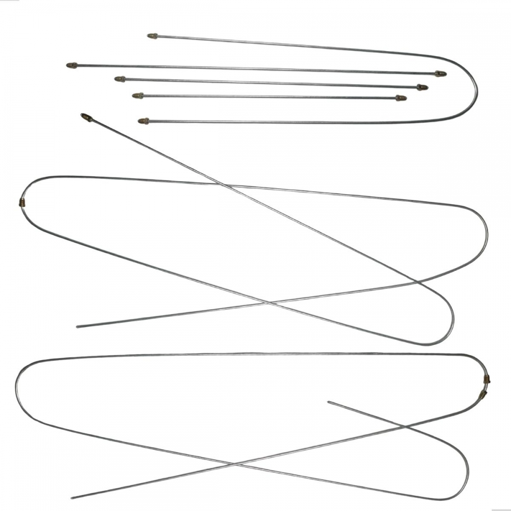 Kit de canos de freio GolSaveiroParatiVoyage 1981 a 2013 G1G2G3G4 (OBS: Não serve no GOL G5 - 6 Peças [BAC14891]