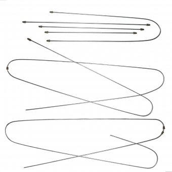Kit de canos de freio GolSaveiroParatiVoyage 1981 a 2013 G1G2G3G4 (OBS: Não serve no GOL G5 - 6 Peças [BAC14891]