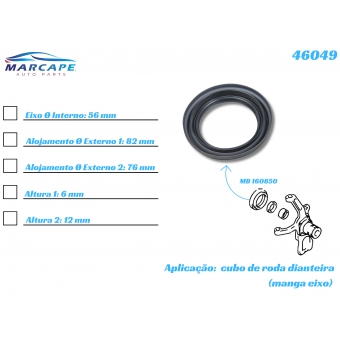 Retentor Externo Da Roda Dianteira Da L200 Gl 1997 A 2007 - [BAC46049]