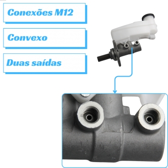 Cilindro Mestre De Freio Hilux 2016 A 20230 Saida 12MM | Atenção: Existem Outros Modelos Com CONEXÕES DIFERENTES [MCP14071]