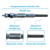 Vela Aquecedora Hilux 2.83.0 Aspirado 4X4 93 A 2004 - [BAC56149]