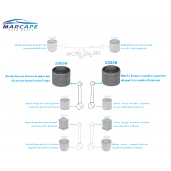 Bucha Do Braco Superior Traseiro Pajero iO 1.8 16V 4X2 4X4 1999 A 2002, Pajero TR4 2.0 16V 4X2 4X4 2002 A 2015| Conferir Sistema de Montagen no S