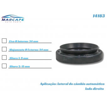 Retentor Lateral Semi Eixo Dianteiro Corolla, Fielder 1992 A 2007 | Para Modelos Câmbio AUTOMÁTICO Lado Direito [BAC14183]