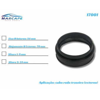 Retentor Externo Da Roda Traseira Hilux 2005 A 2008 [BAC17001]