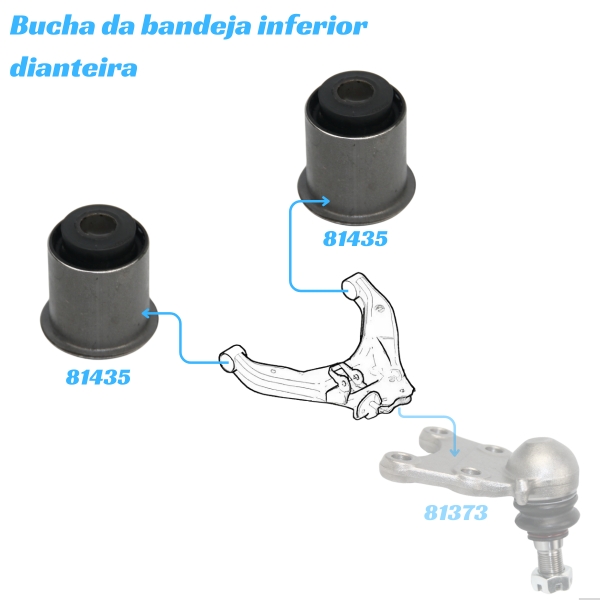Bucha Da Bandeja Inferior Dianteira Da S10, Trailblazer 2012 A 2018 - [BAC81435]
