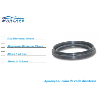 Retentor Interno Da Roda Dianteira Da L200 Gl 1997 A 2007 - [BAC47097]