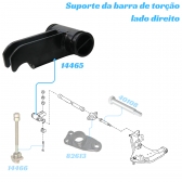Suporte Barra Torção Frontier 2.8 Mwm 2003 A 2008 | Lado Direito, Posição: Lado do Chassi  [MCP14465]