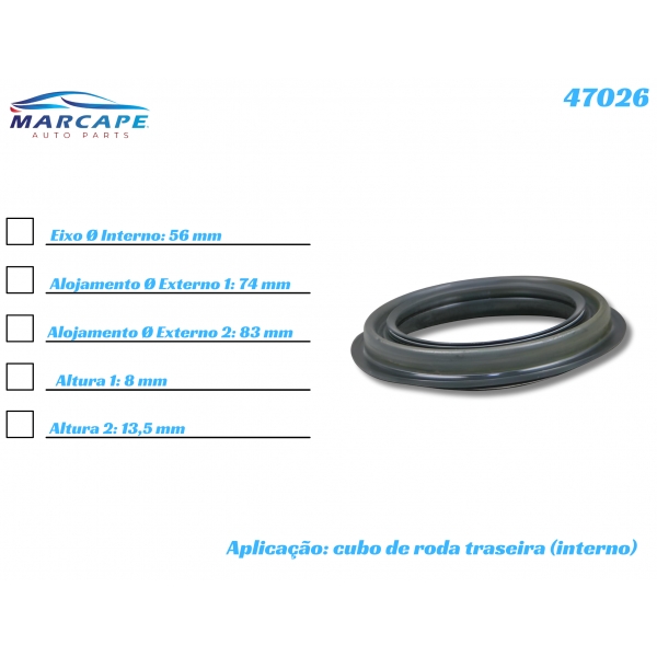 Retentor Interno Da Roda Traseira Da Frontier 2003 A 2008 - [BAC47026]