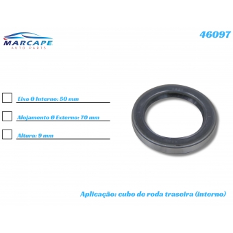 Retentor Interno Da Roda Traseira Da Hilux 4X4 1995 A 2004 - [BAC46097]