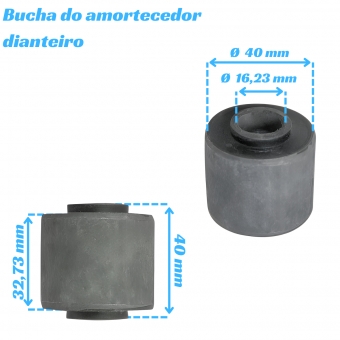 Bucha Do Amortecedor Dianteiro Ranger 2013 A 2018 | Medida 40MM [BAC82482]