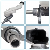CILINDRO MESTRE FREIO COM RESERVATORIO PEUGEOT 207, 208, CITROEN C3, C4, CACTUS 2018 A 2024 [BAC14951NA]