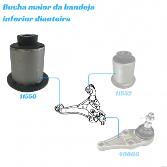 Bucha Da Bandeja Inferior Dianteira Da Pajero Full 2001 A 2021 - [BAC11550]