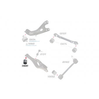 Bucha Da Bandeja Traseira Ix35 Santa Fé Tucson Sportage 2009 A 2015, I30 2007 A 2012, Azera Cadenza 2011 A 2017  [BAC13691]