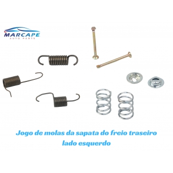 Jogo De Molas Da Sapata Do Freio Traseiro Da L200 Gl, Gls, Savana 4X4 97 A 2007 Lado Esquerdo - [BAC30228]