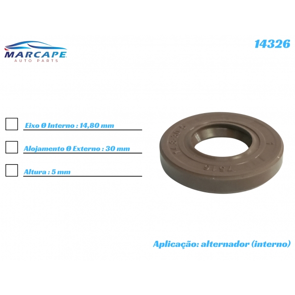 Retentor Interno Do Alternador Da L200 Gl 1997 A 2007 - [BAC14326]