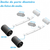 Bucha Do Feixe De Molas Traseiro Da Frontier, D22 99 A 2008 - [BAC10749]