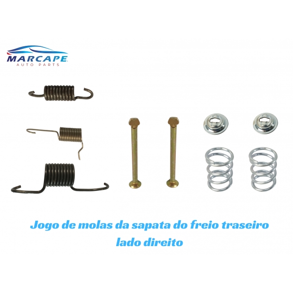 Jogo De Molas Da Sapata Do Freio Traseiro Da L200 Gl, Gls, Savana 4X4 97 A 2007 Lado Direito - [BAC30227]