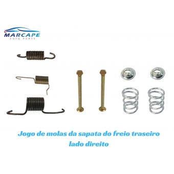 Jogo De Molas Da Sapata Do Freio Traseiro Da L200 Gl, Gls, Savana 4X4 97 A 2007 Lado Direito - [BAC30227]