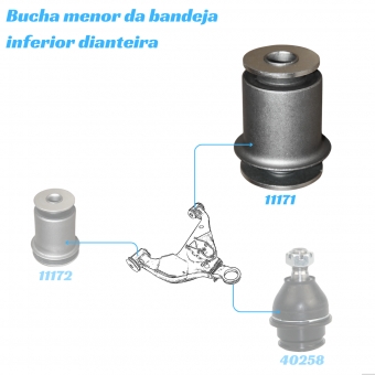 Bucha Menor Da Bandeja Inferior Dianteira Hilux 2016 A 2023 [BAC11171]