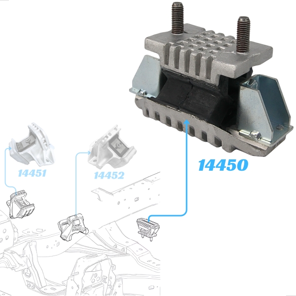 Coxim Câmbio S10 Flex 2.5 4X24X4 2015 A 2022 - [BAC14450]